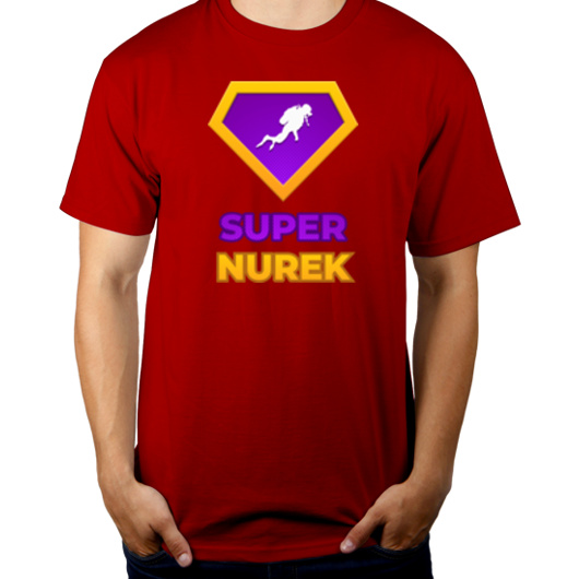 Super Nurek - Męska Koszulka Czerwona