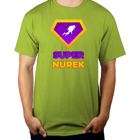 Super Nurek - Męska Koszulka Jasno Zielona