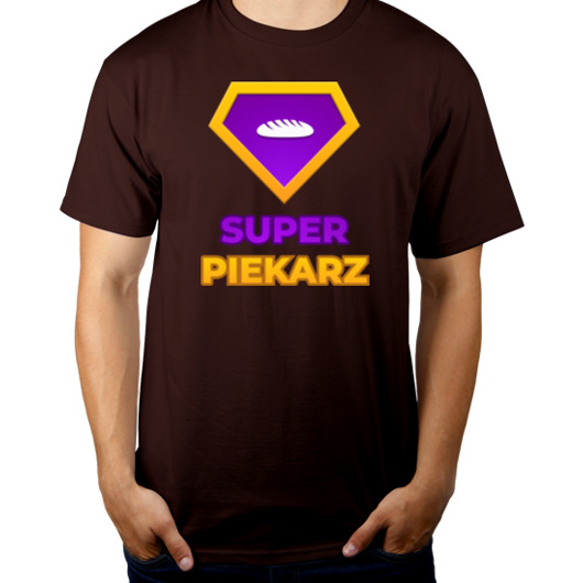Super Piekarz - Męska Koszulka Czekoladowa
