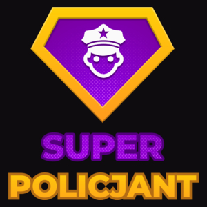 Super Policjant - Męska Bluza Czarna
