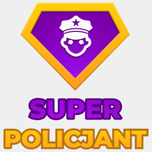 Super Policjant - Męska Koszulka Biała