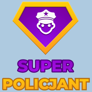 Super Policjant - Męska Koszulka Błękitna