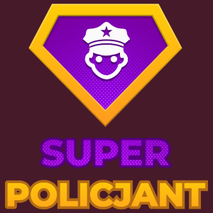 Super Policjant - Męska Koszulka Burgundowa