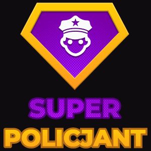 Super Policjant - Męska Koszulka Czarna