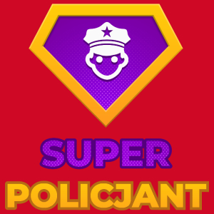 Super Policjant - Męska Koszulka Czerwona