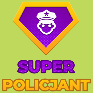 Super Policjant - Męska Koszulka Jasno Zielona