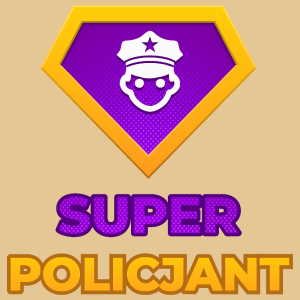 Super Policjant - Męska Koszulka Piaskowa