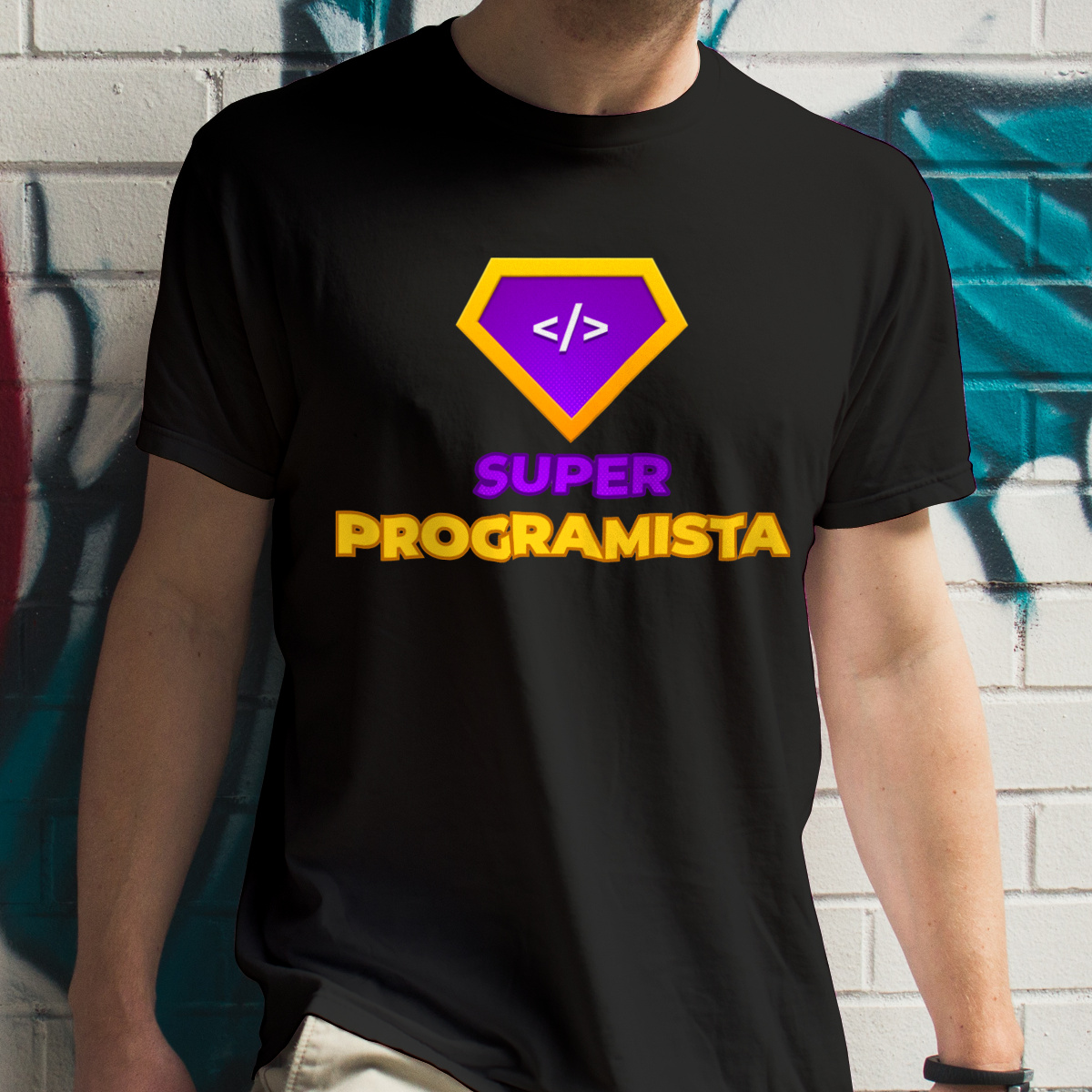 Super Programista - Męska Koszulka Czarna