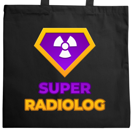 Super Radiolog - Torba Na Zakupy Czarna