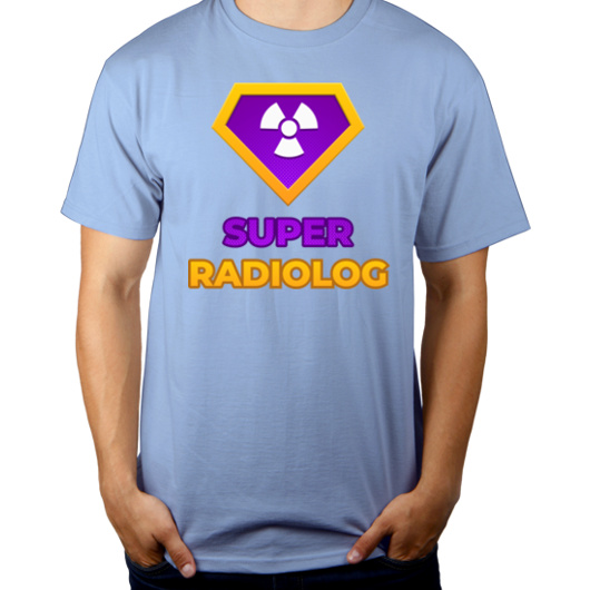 Super Radiolog - Męska Koszulka Błękitna