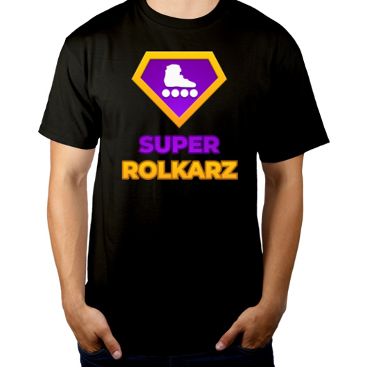 Super Rolkarz - Męska Koszulka Czarna