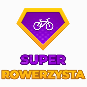 Super Rowerzysta - Poduszka Biała