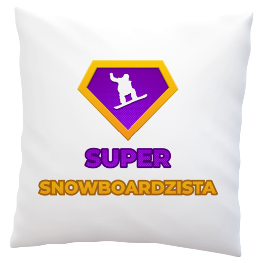 Super Snowboardzista - Poduszka Biała