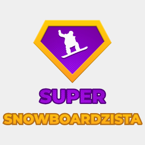 Super Snowboardzista - Męska Koszulka Biała