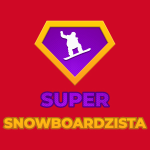 Super Snowboardzista - Męska Koszulka Czerwona