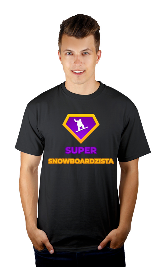 Super Snowboardzista - Męska Koszulka Szara