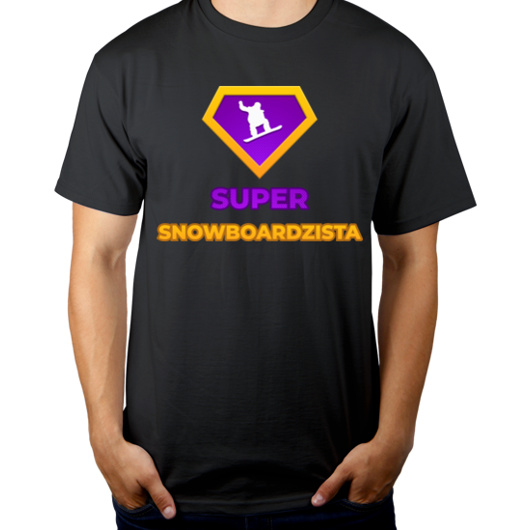 Super Snowboardzista - Męska Koszulka Szara