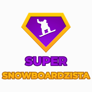 Super Snowboardzista - Poduszka Biała