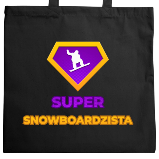 Super Snowboardzista - Uniwersalna Torba Na Zakupy Czarna