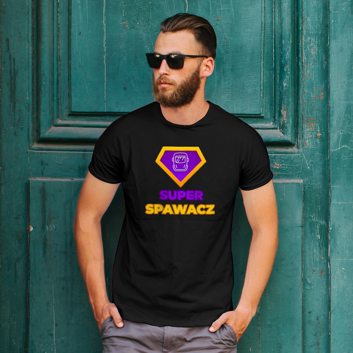 Super Spawacz - Męska Koszulka Czarna