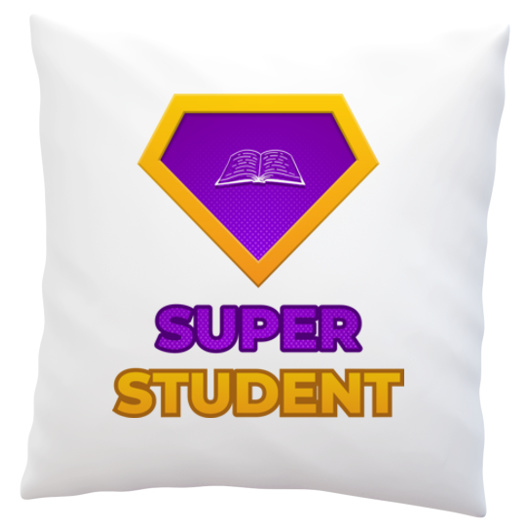Super Student - Poduszka Biała