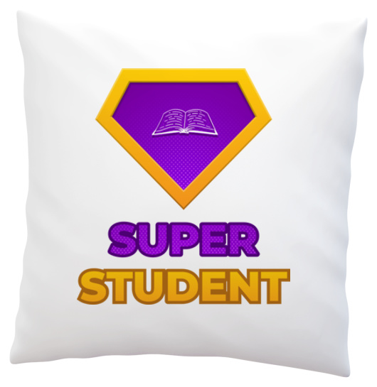 Super Student - Poduszka Biała