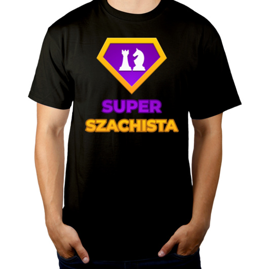 Super Szachista - Męska Koszulka Czarna