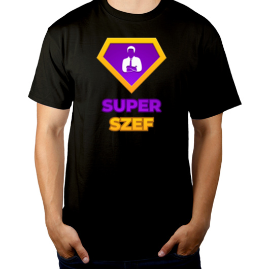 Super Szef - Męska Koszulka Czarna