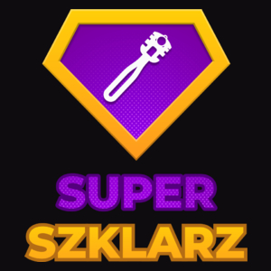 Super Szklarz - Męska Bluza z kapturem Czarna