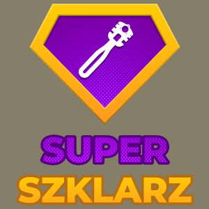Super Szklarz - Męska Koszulka Jasno Szara