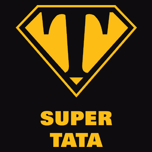 Super Tata - Męska Bluza z kapturem Czarna