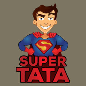 Super Tata - Męska Koszulka Khaki