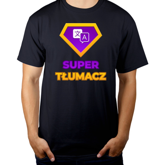 Super Tłumacz - Męska Koszulka Ciemnogranatowa