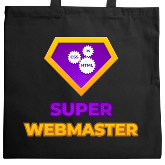 Super Webmaster - Torba Na Zakupy Czarna