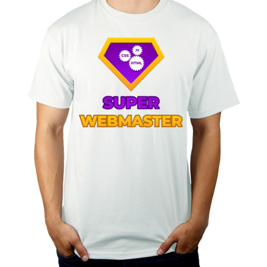 Super Webmaster - Męska Koszulka Biała