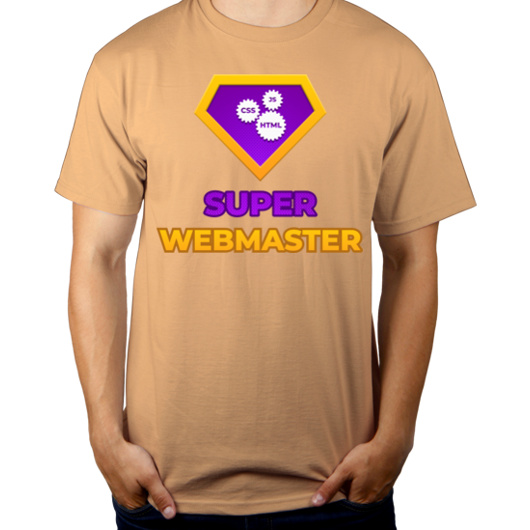 Super Webmaster - Męska Koszulka Piaskowa