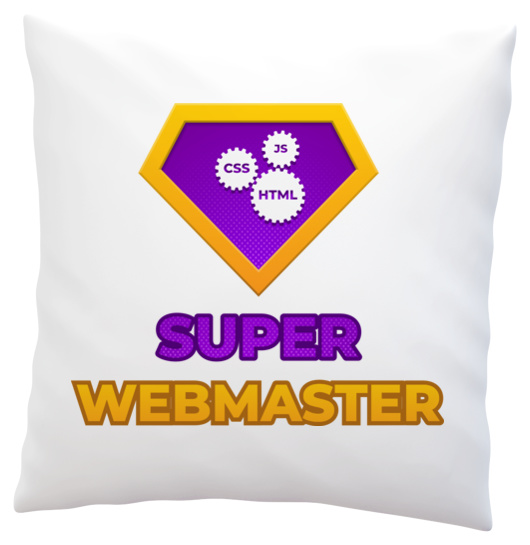 Super Webmaster - Poduszka Biała