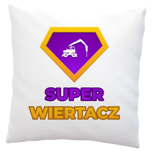 Super Wiertacz - Poduszka Biała
