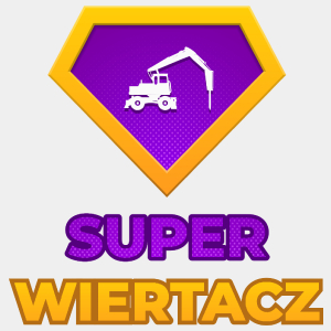 Super Wiertacz - Męska Koszulka Biała