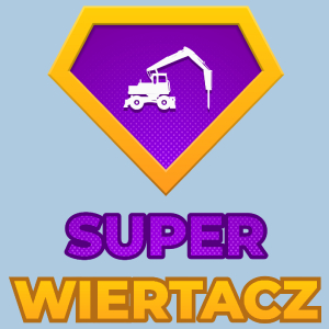 Super Wiertacz - Męska Koszulka Błękitna