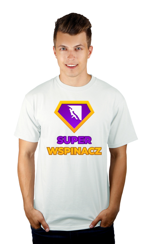 Super Wspinacz - Męska Koszulka Biała