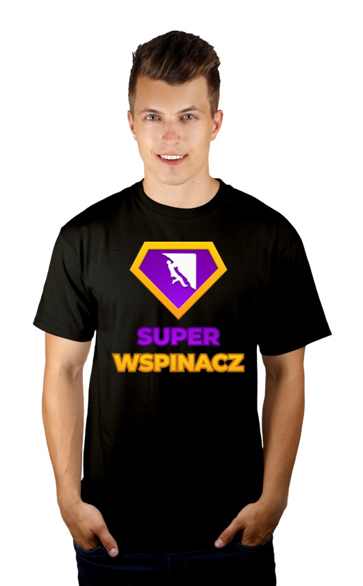 Super Wspinacz - Męska Koszulka Czarna