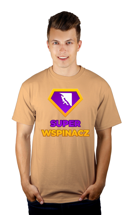 Super Wspinacz - Męska Koszulka Piaskowa