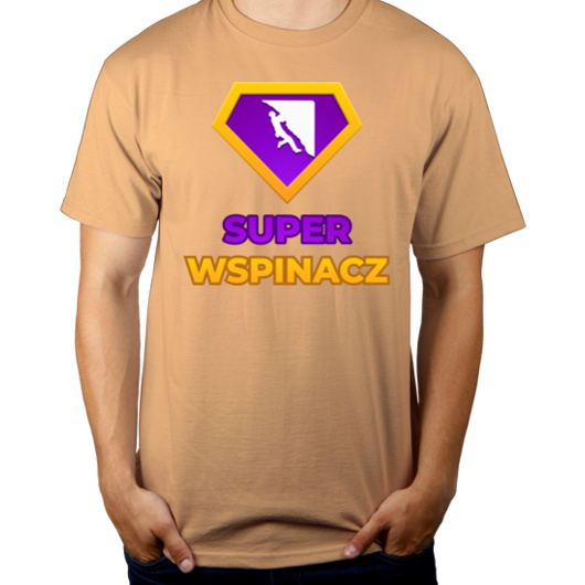 Super Wspinacz - Męska Koszulka Piaskowa