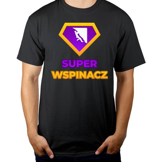Super Wspinacz - Męska Koszulka Szara