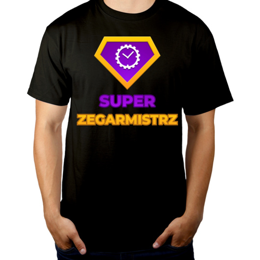 Super Zegarmistrz - Męska Koszulka Czarna