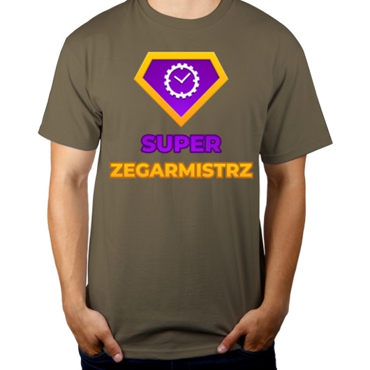 Super Zegarmistrz - Męska Koszulka Khaki