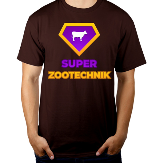 Super Zootechnik - Męska Koszulka Czekoladowa