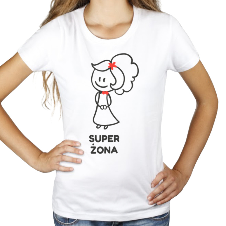 Super żona - Damska Koszulka Biała