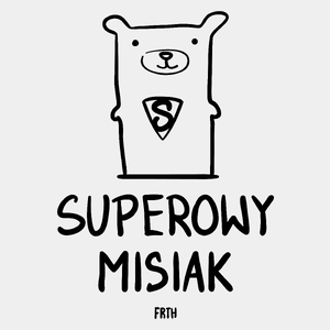 Superowy Misiak - Męska Koszulka Biała